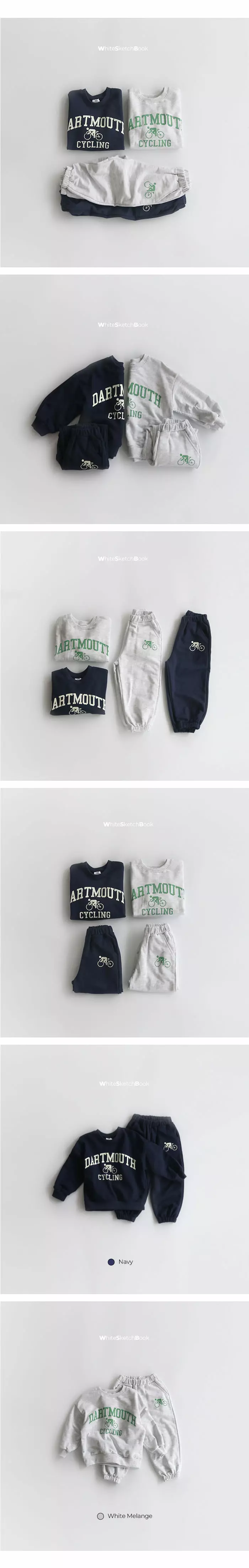 Whitesketchbook - Korean Children Fashion - #Kfashion4kids - Cycle Top Bottom Set - 3