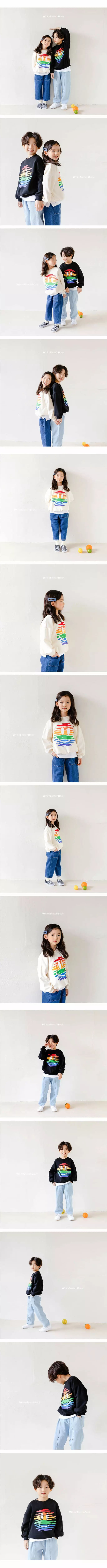 Whitesketchbook - Korean Children Fashion - #childofig - Rainbow Smile Sweatshirt - 2