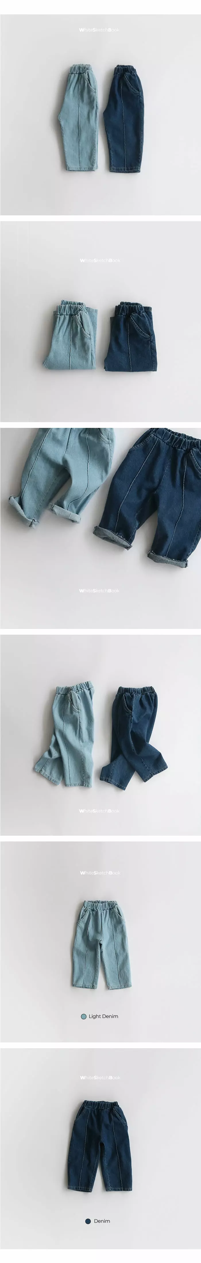 Whitesketchbook - Korean Children Fashion - #designkidswear - Denim Pintuck Jeans - 3