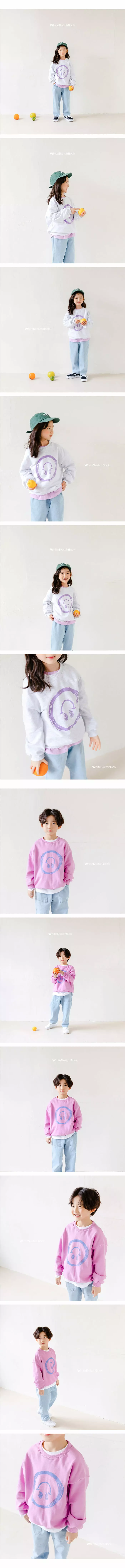 Whitesketchbook - Korean Children Fashion - #designkidswear - Drawing Smile Sweatshirt - 2