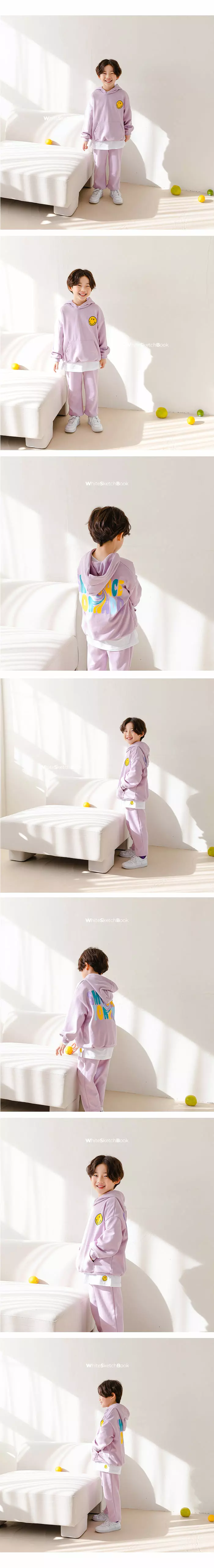 Whitesketchbook - Korean Children Fashion - #kidsshorts - Tornado Hoody Bottom Set - 2