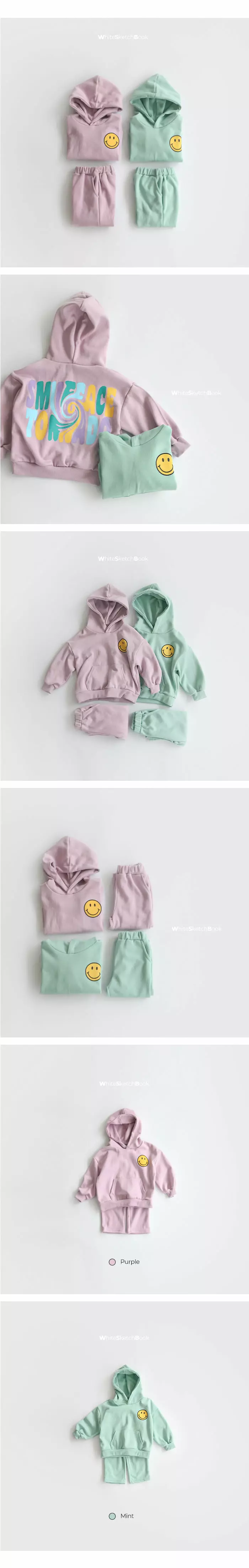 Whitesketchbook - Korean Children Fashion - #kidsstore - Tornado Hoody Bottom Set - 3