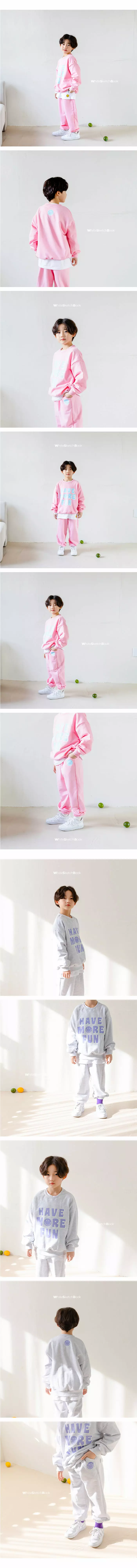 Whitesketchbook - Korean Children Fashion - #kidsstore - Have Jogger Top Bottom Set - 2