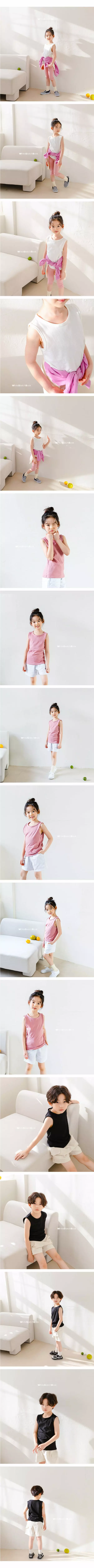 Whitesketchbook - Korean Children Fashion - #minifashionista - Baisc Sleeveless - 2