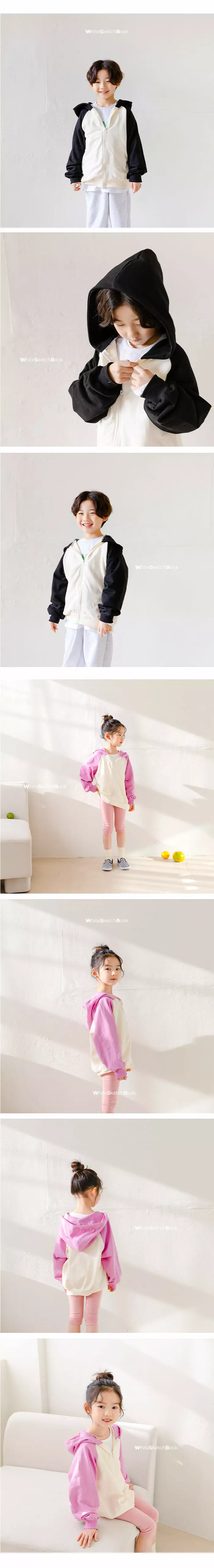 Whitesketchbook - Korean Children Fashion - #prettylittlegirls - Terry Hoody Zip-up - 2