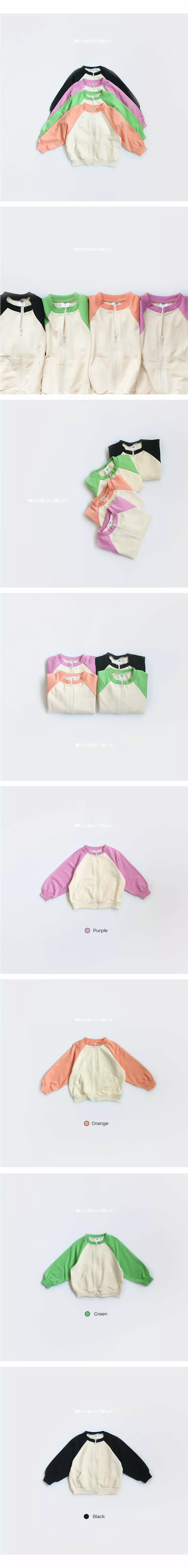Whitesketchbook - Korean Children Fashion - #toddlerclothing - Round Zip-up - 3