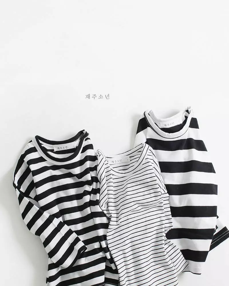 Witty Boy - Korean Children Fashion - #fashionkids - Multi Stripes Tee - 11