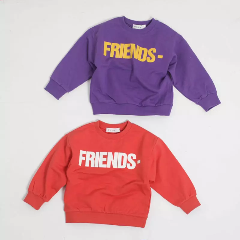 Witty Boy - Korean Children Fashion - #kidsshorts - Friends Sweatshirt