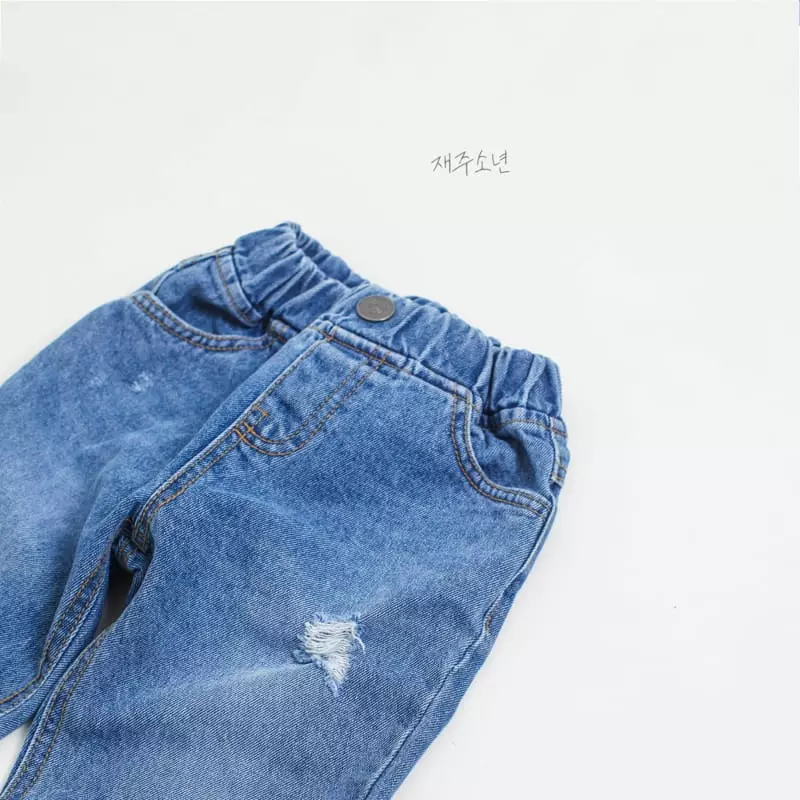 Witty Boy - Korean Children Fashion - #kidsstore - Sweet Vintage Jeans - 3