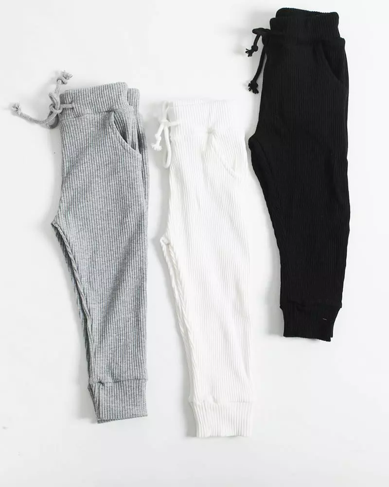 Witty Boy - Korean Children Fashion - #kidsstore - Slim Rib Pants - 11