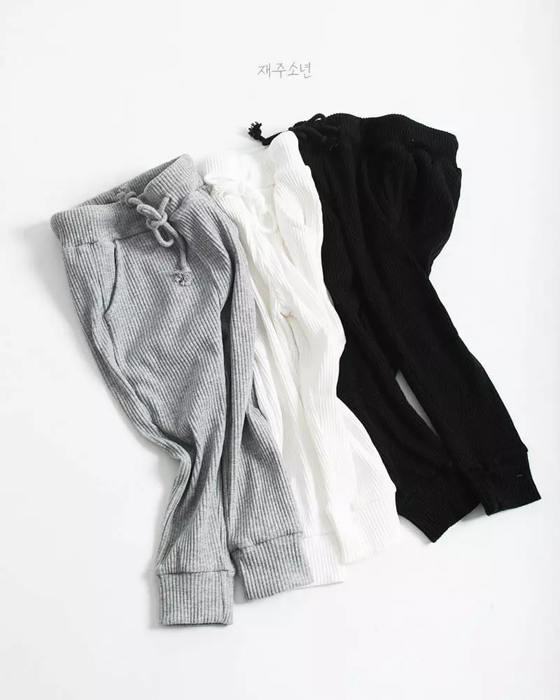 Witty Boy - Korean Children Fashion - #kidzfashiontrend - Slim Rib Pants - 12