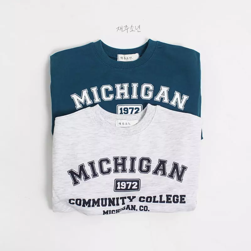 Witty Boy - Korean Children Fashion - #toddlerclothing - Michigan Sweatshirt - 2