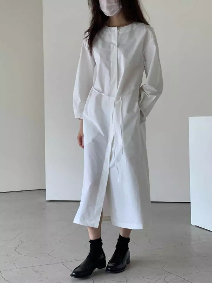Woodsage - Korean Women Fashion - #momslook - Round One-piece