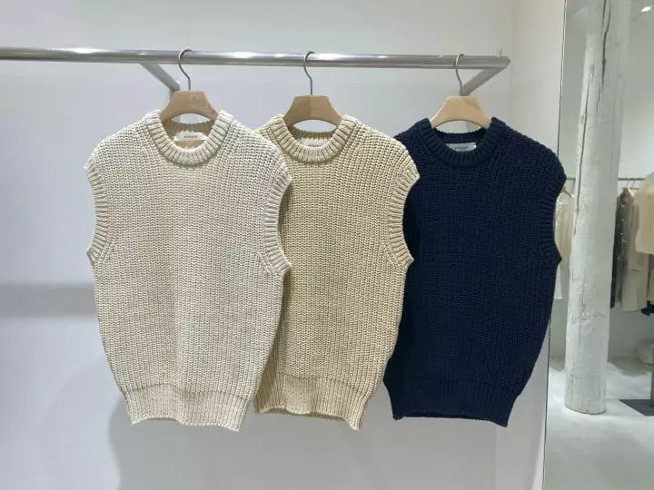 Woodsage - Korean Women Fashion - #vintageinspired - Paper Knit Vest - 5
