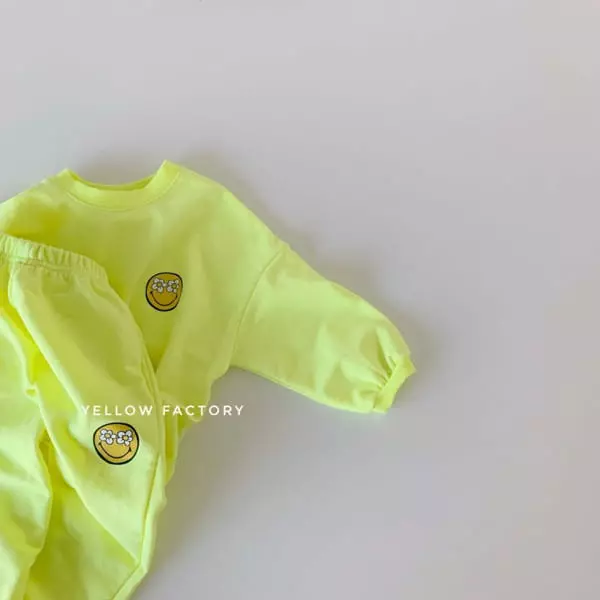Yellow Factory - Korean Children Fashion - #childofig - Flower Smile Top Bottom Set - 7