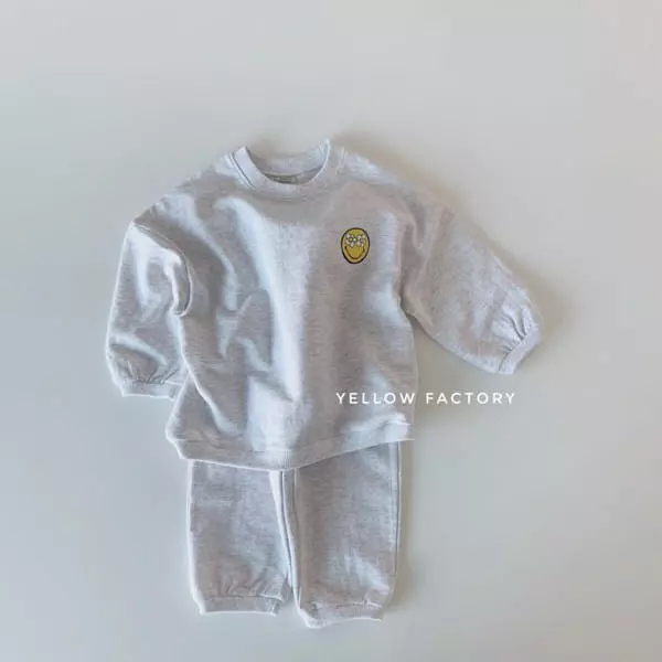 Yellow Factory - Korean Children Fashion - #fashionkids - Flower Smile Top Bottom Set - 11