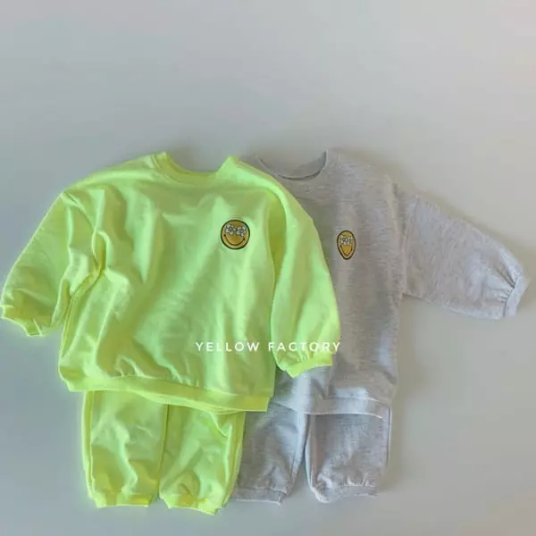 Yellow Factory - Korean Children Fashion - #kidsshorts - Flower Smile Top Bottom Set - 12