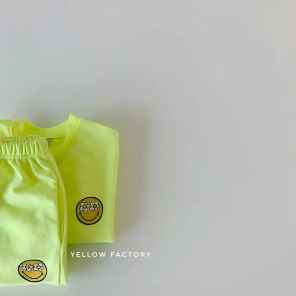 Yellow Factory - Korean Children Fashion - #prettylittlegirls - Flower Smile Top Bottom Set - 5