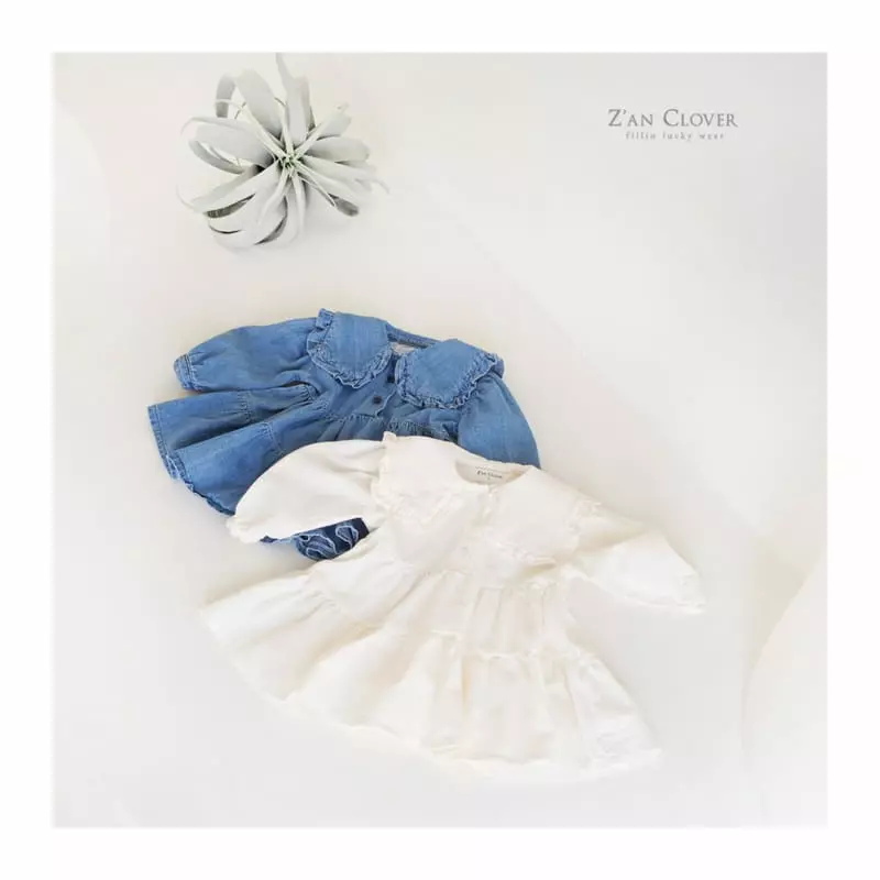 Zan Clover - Korean Children Fashion - #littlefashionista - Frill One-piece