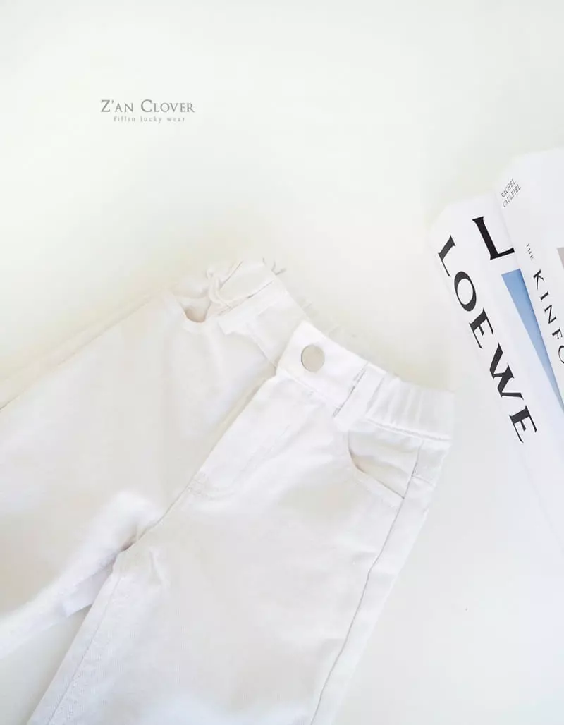 Zan Clover - Korean Children Fashion - #littlefashionista - Straight Cotton Pants - 4