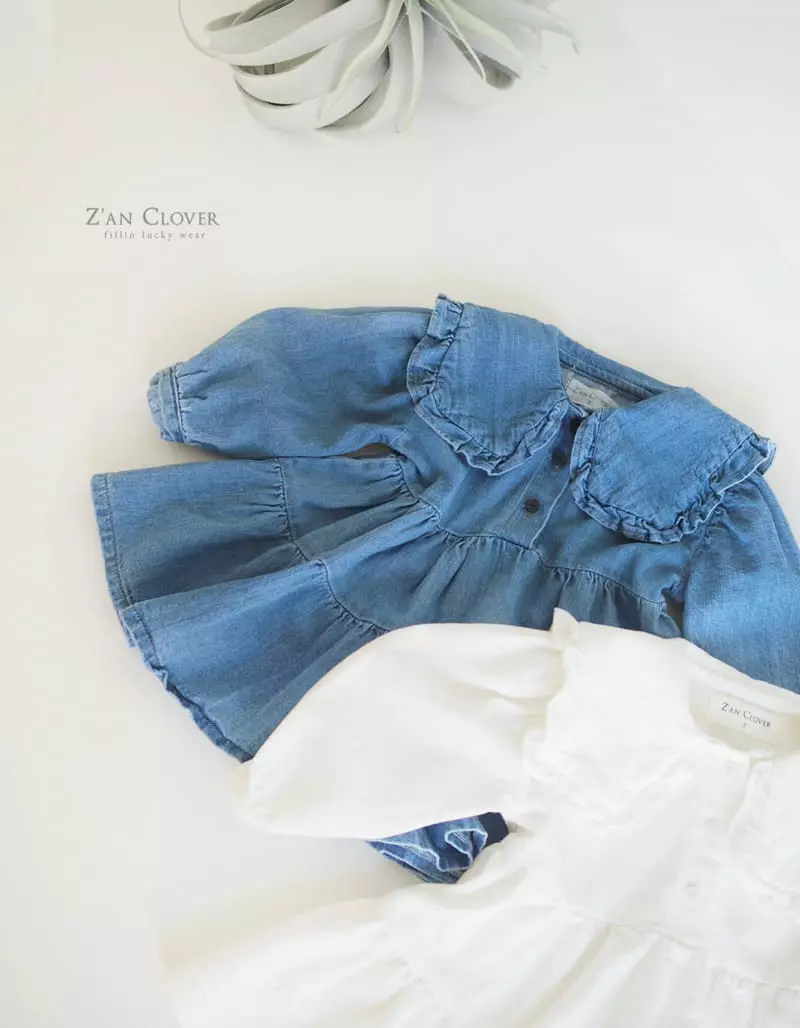 Zan Clover - Korean Children Fashion - #magicofchildhood - Frill One-piece - 2