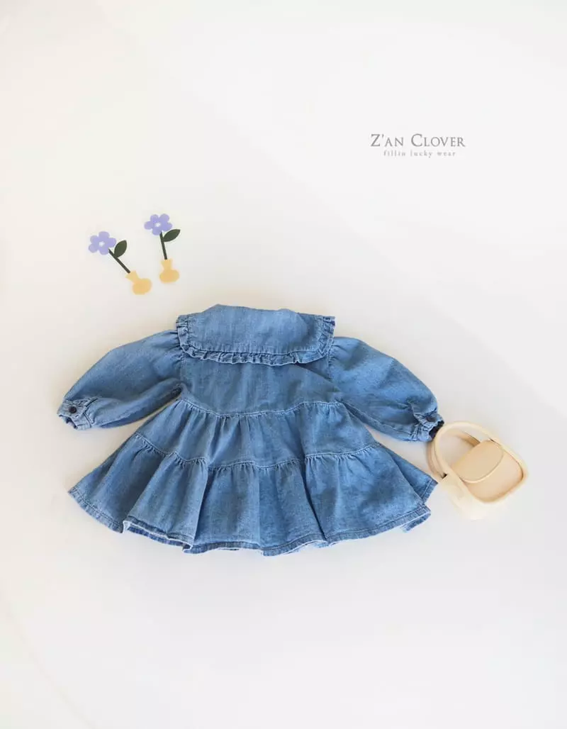 Zan Clover - Korean Children Fashion - #stylishchildhood - Frill One-piece - 7