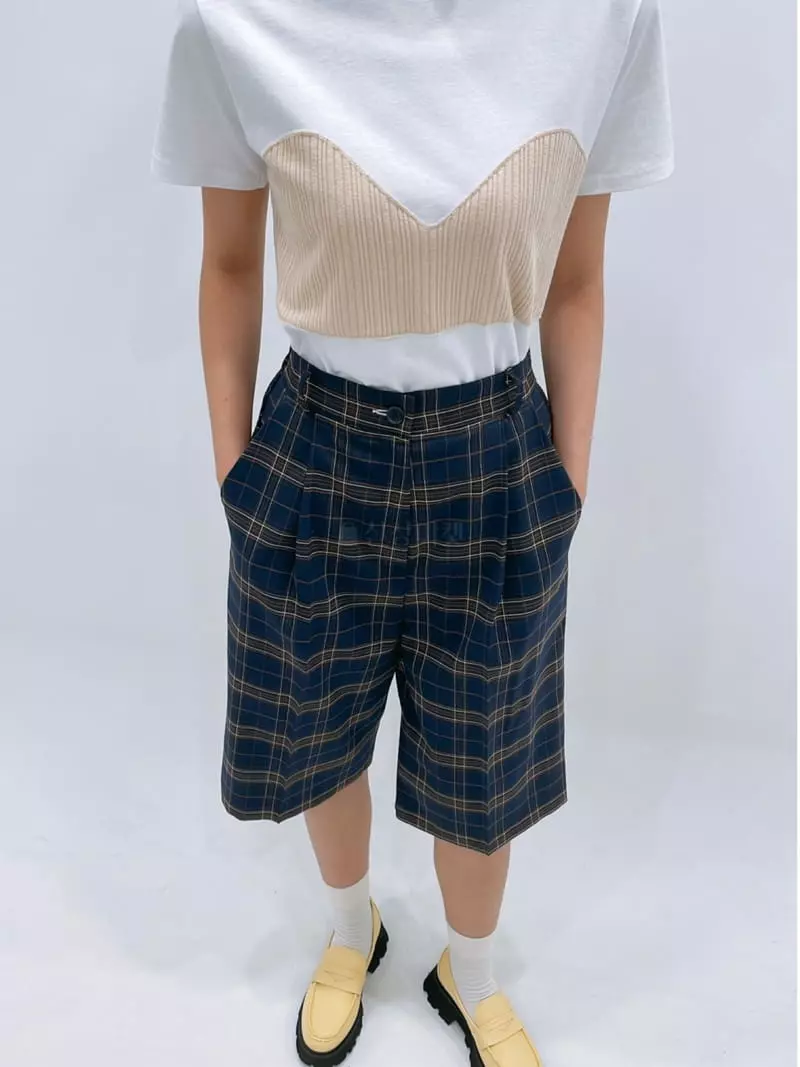 Zipper - Korean Women Fashion - #vintagekidsstyle - Bustier Layered Tee - 4