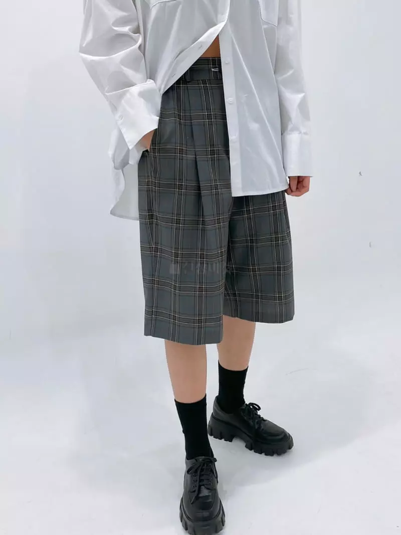 Zipper - Korean Women Fashion - #pursuepretty - Check Pintuck Pants - 3