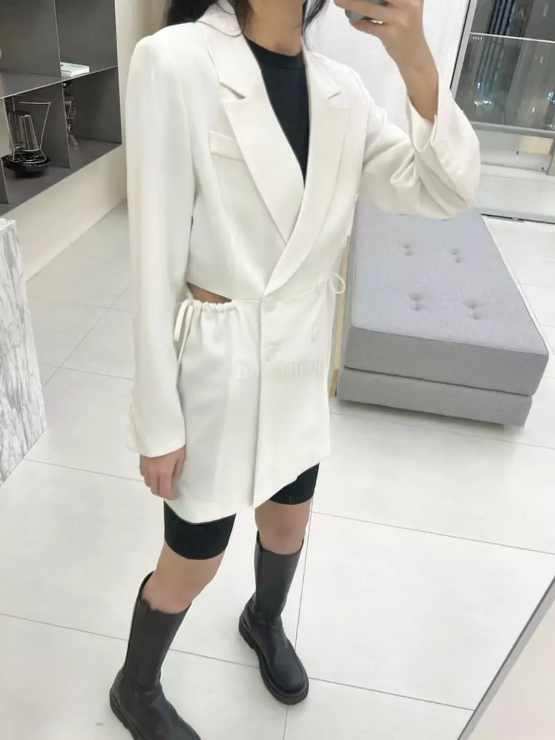 Zipper - Korean Women Fashion - #romanticstyle - Open Waist Jacket - 2
