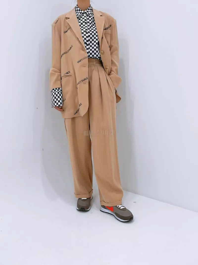 Zipper - Korean Women Fashion - #thatsdarling - Checkerboard Over Fit Shirt - 3