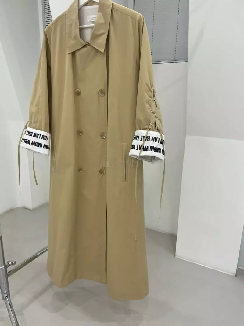 Zipper - Korean Women Fashion - #womensfashion - Unique Eyelet Trench Coat - 3