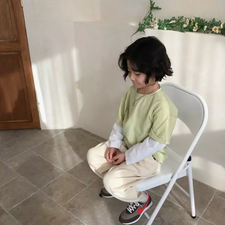 Zukini - Korean Children Fashion - #childofig - Olive Layered Tee - 3