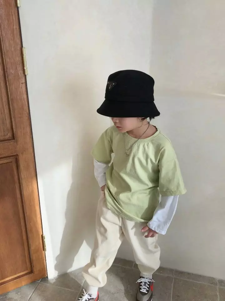 Zukini - Korean Children Fashion - #childofig - Olive Layered Tee - 4