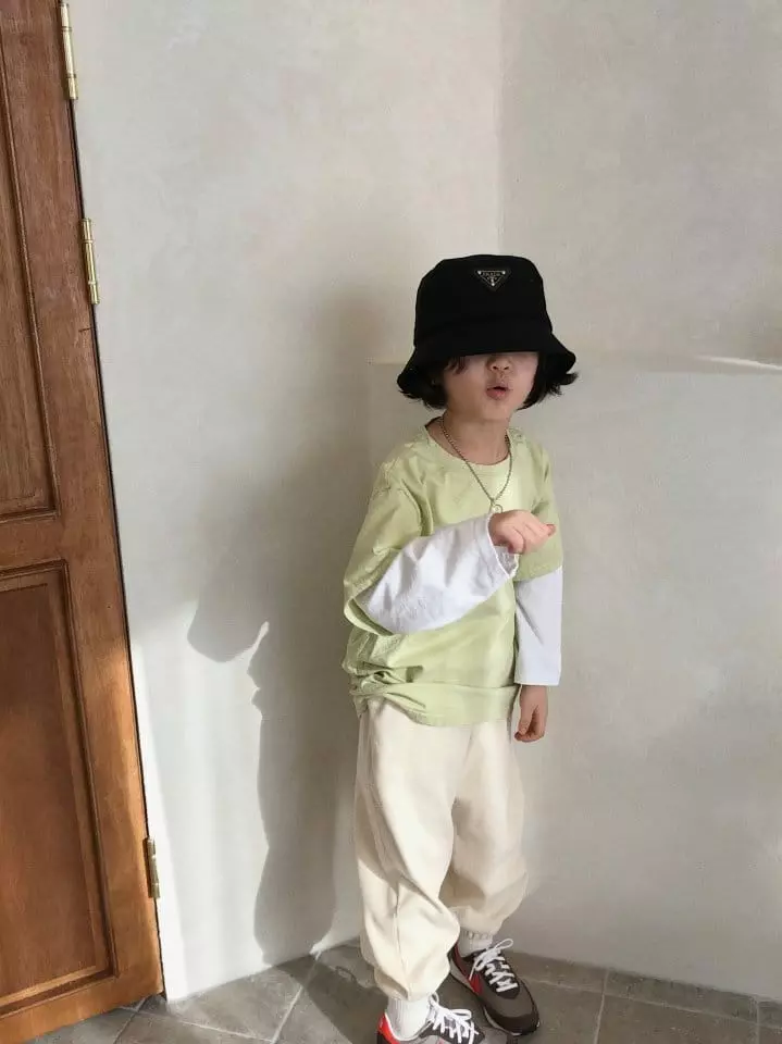 Zukini - Korean Children Fashion - #discoveringself - Olive Layered Tee - 6