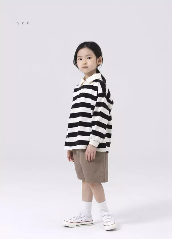 nrk - Korean Children Fashion - #discoveringself - Stripes Collar Tee - 4