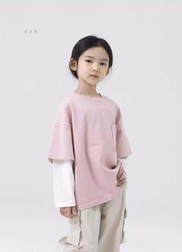 nrk - Korean Children Fashion - #kidsshorts - Layered Color Tee - 3