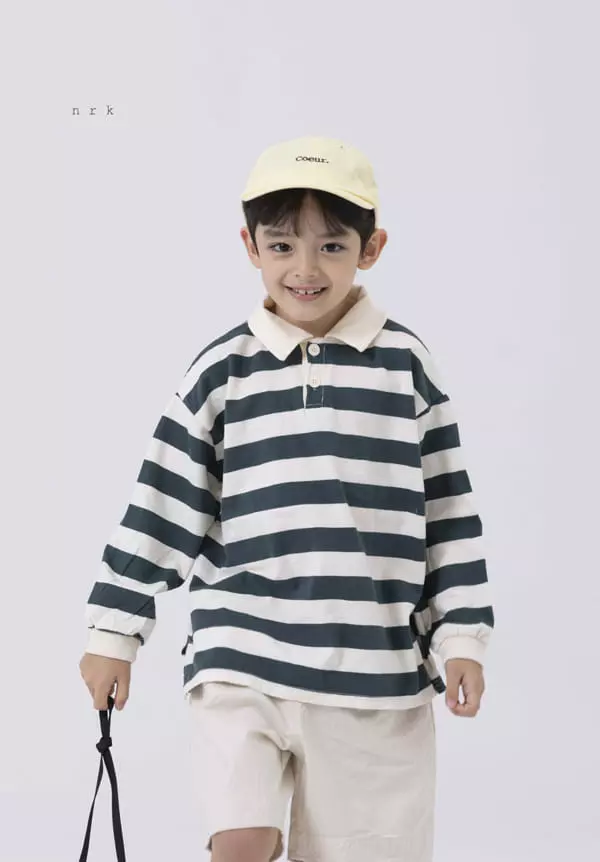 nrk - Korean Children Fashion - #littlefashionista - Stripes Collar Tee - 9