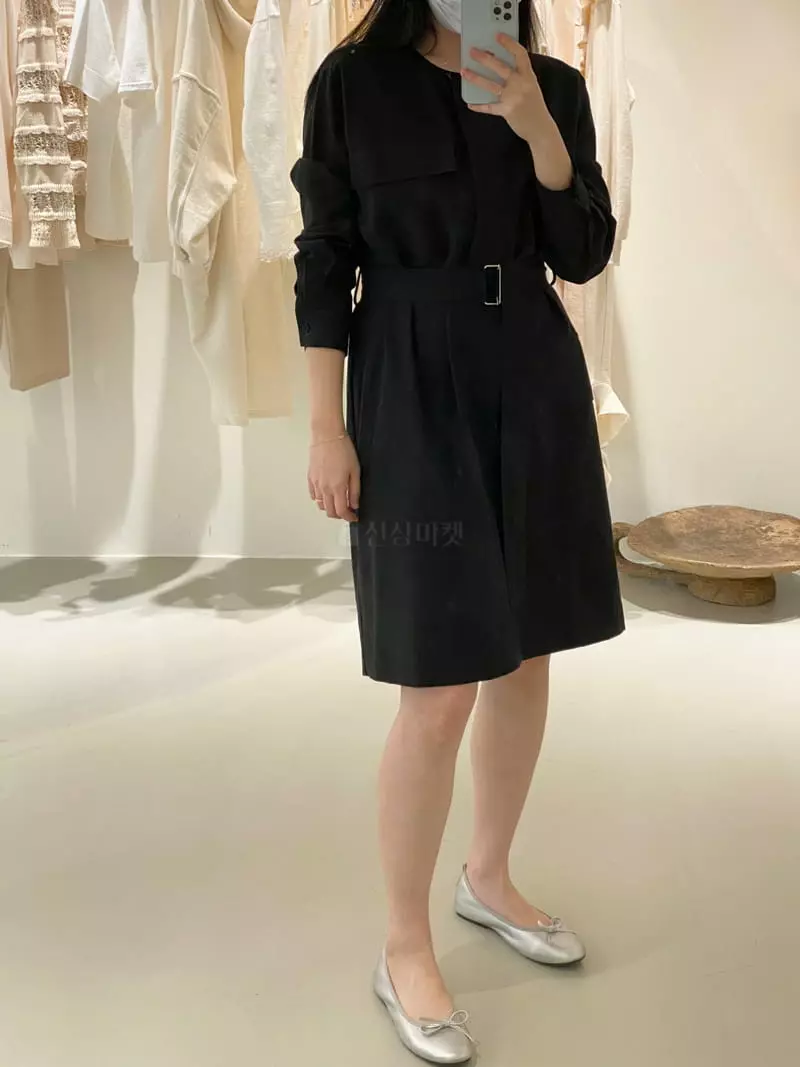 1968 - Korean Women Fashion - #momslook - Round Belt One-piece - 3
