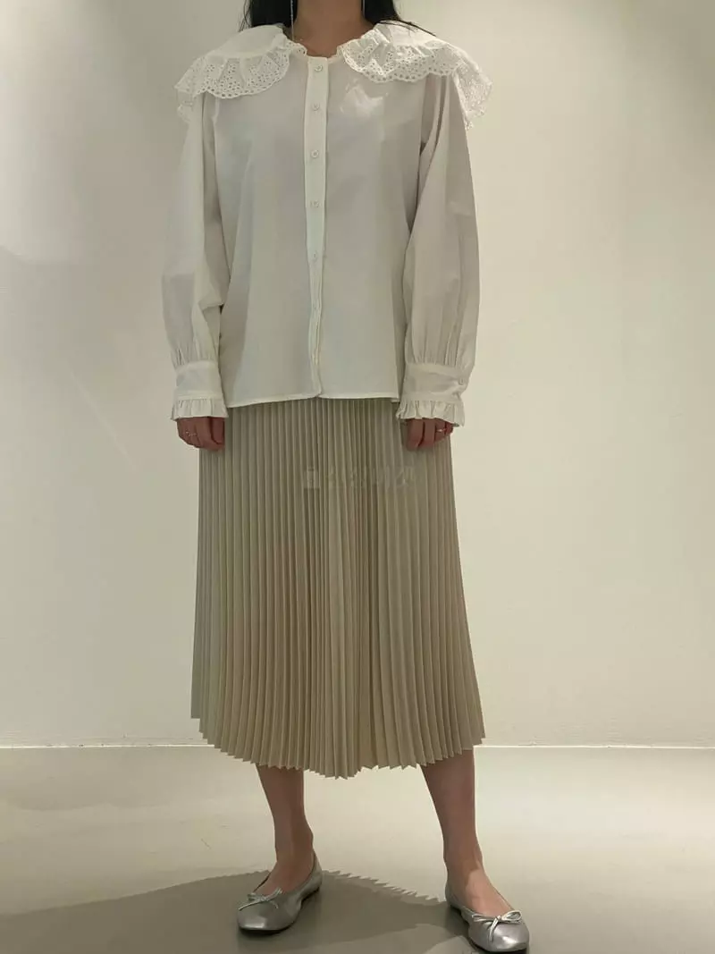 1968 - Korean Women Fashion - #momslook - Collar Lace Blouse - 3