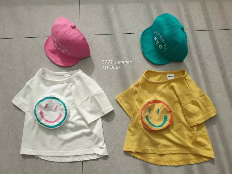 1st Blue - Korean Children Fashion - #childofig - Smile Tee - 6