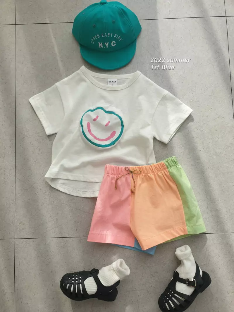 1st Blue - Korean Children Fashion - #magicofchildhood - Smile Tee - 4