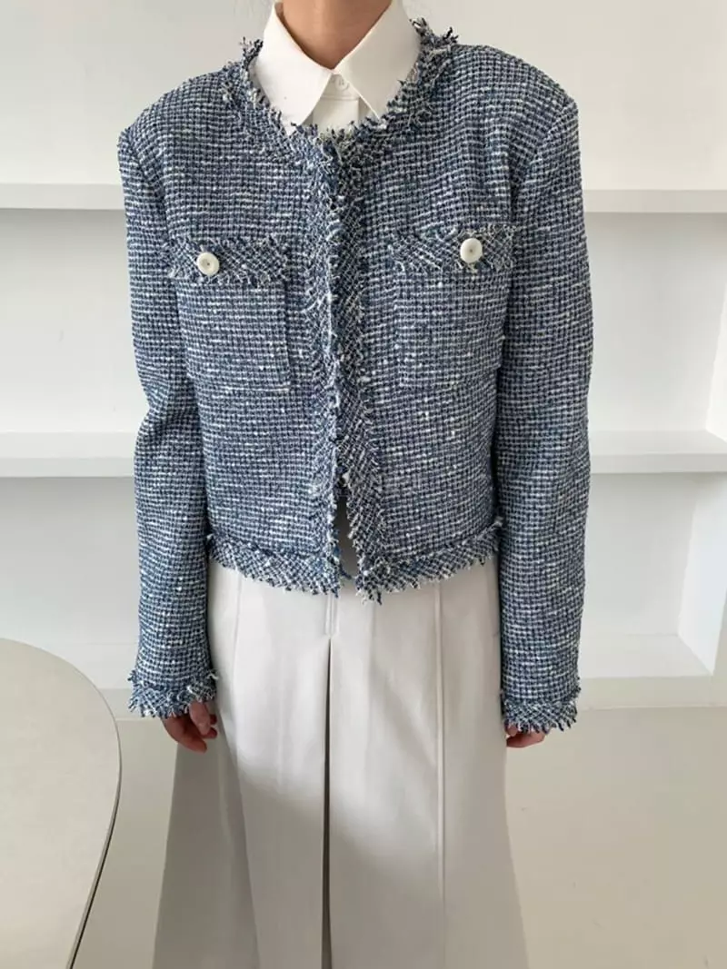 Ala Mode - Korean Women Fashion - #momslook - Natural Twid Jacket