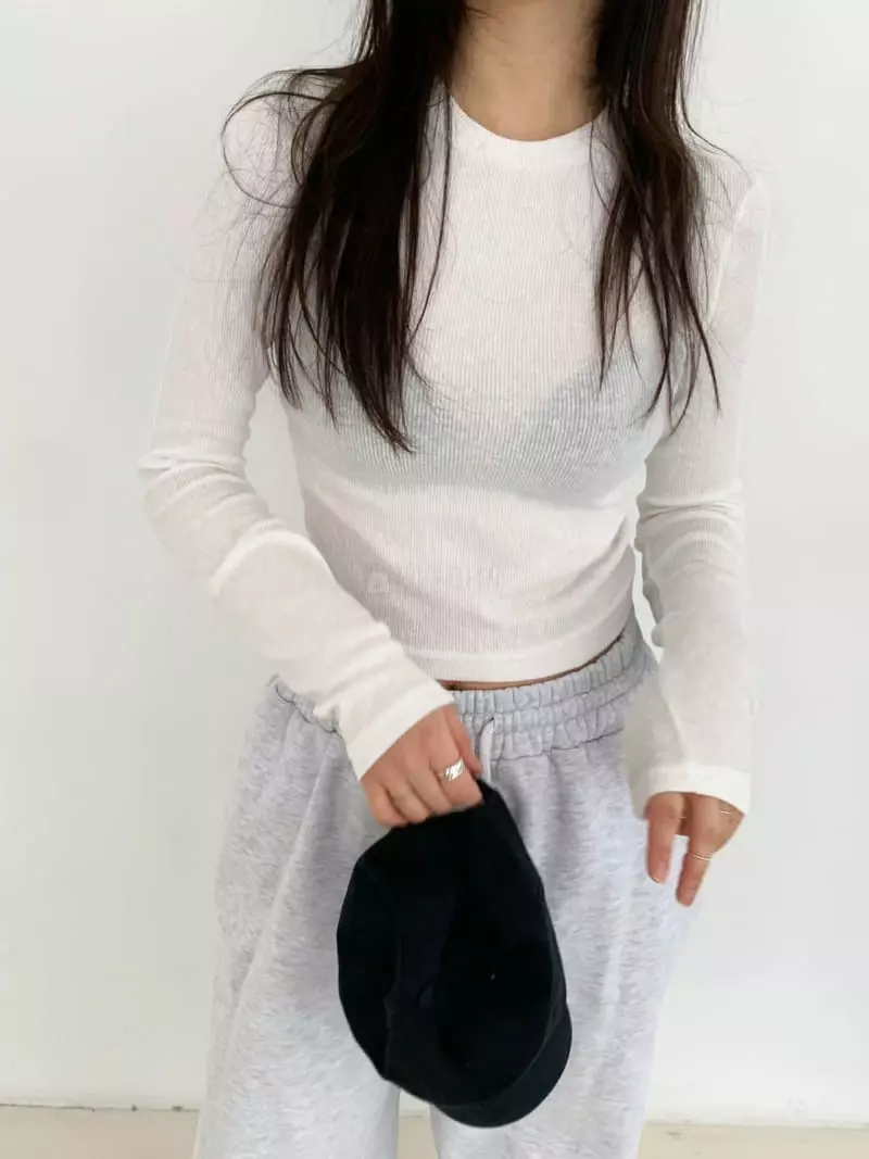 Alike - Korean Women Fashion - #momslook - Two Torn Crop Tee - 2