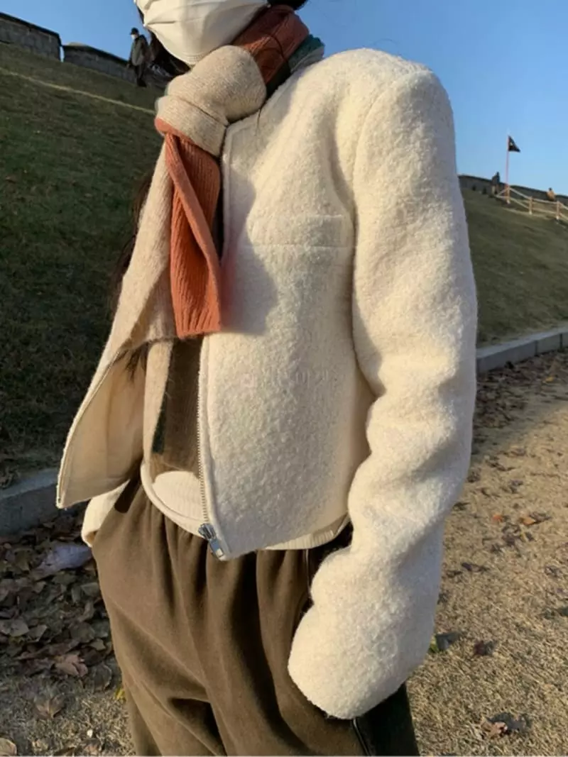 Alike - Korean Women Fashion - #momslook - All No Collar Jacket - 2