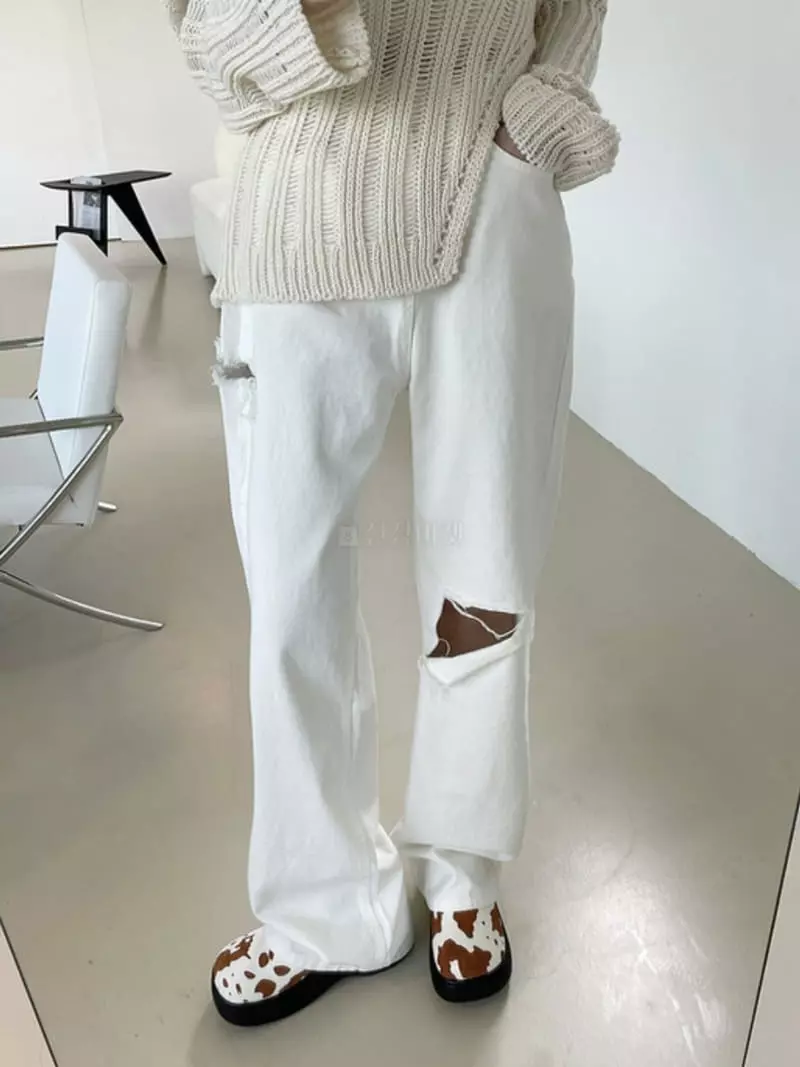 Alike - Korean Women Fashion - #momslook - Like White Jeans - 7