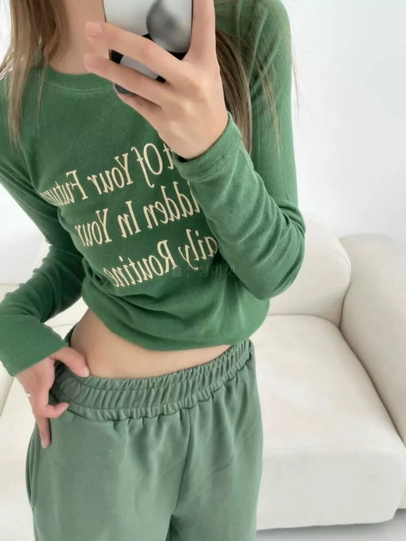 Alike - Korean Women Fashion - #shopsmall - Lettering Te - 3