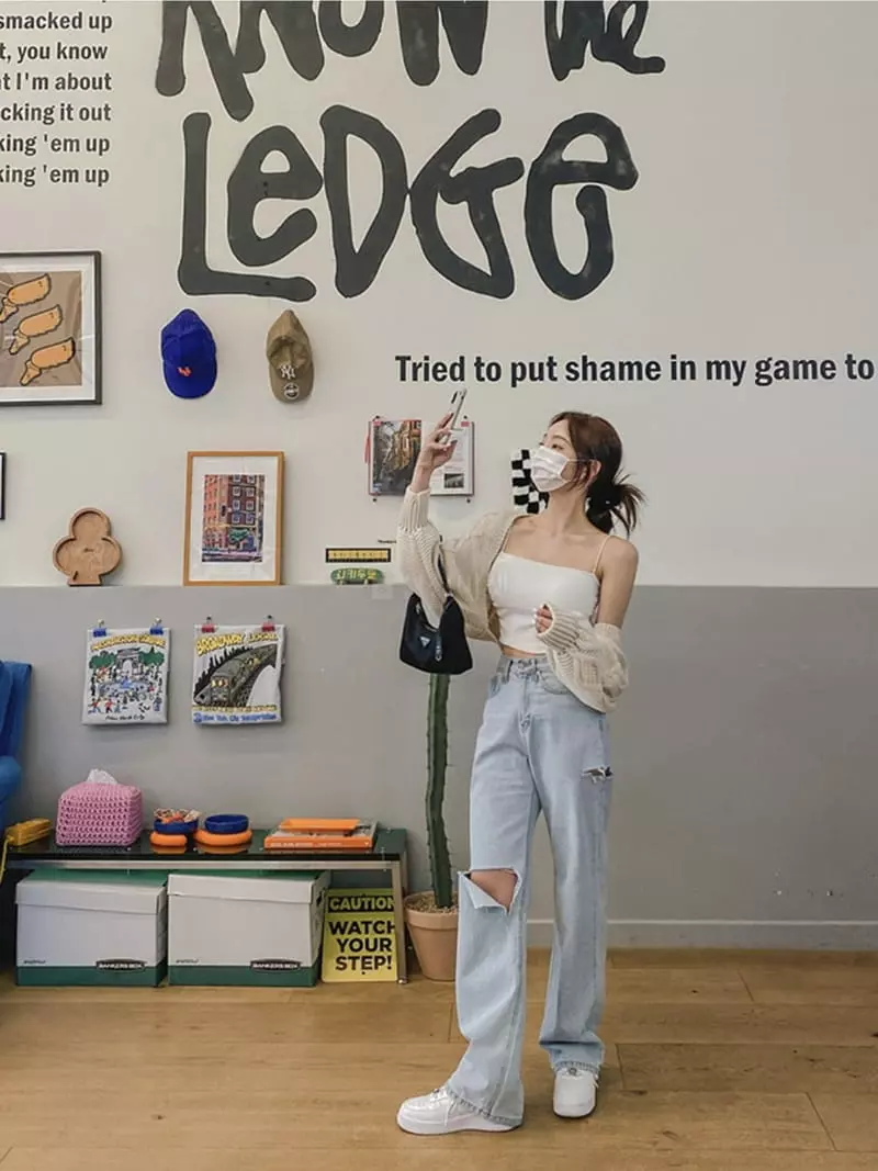 Alike - Korean Women Fashion - #thelittlethings - Like Damage Jeans - 3