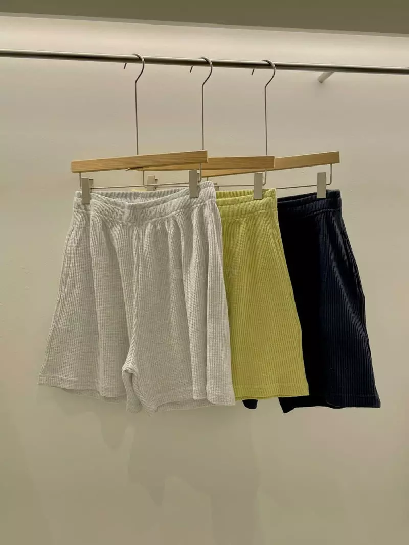 Alike - Korean Women Fashion - #vintagekidsstyle - Waffle Hoody Shorts Set - 5