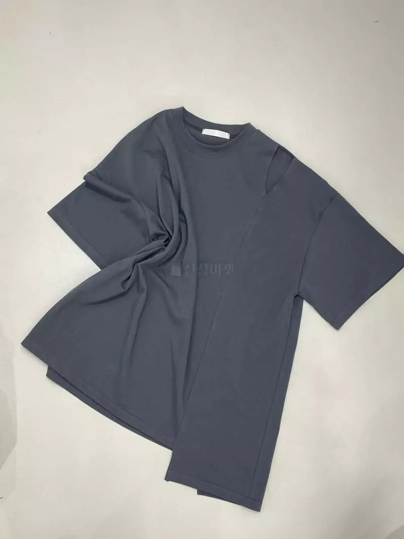 Alike - Korean Women Fashion - #womensfashion - Slit Unbalance Tee - 3