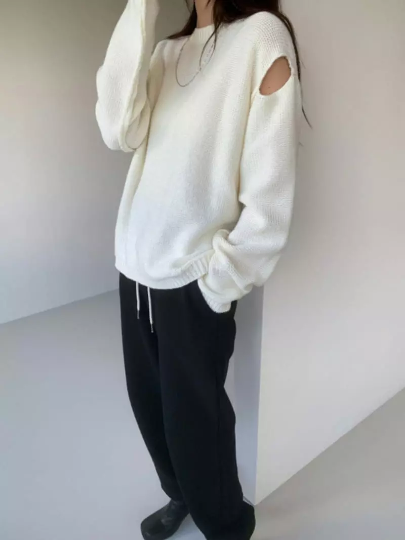 Alike - Korean Women Fashion - #womensfashion - Seed Slit Knit - 2